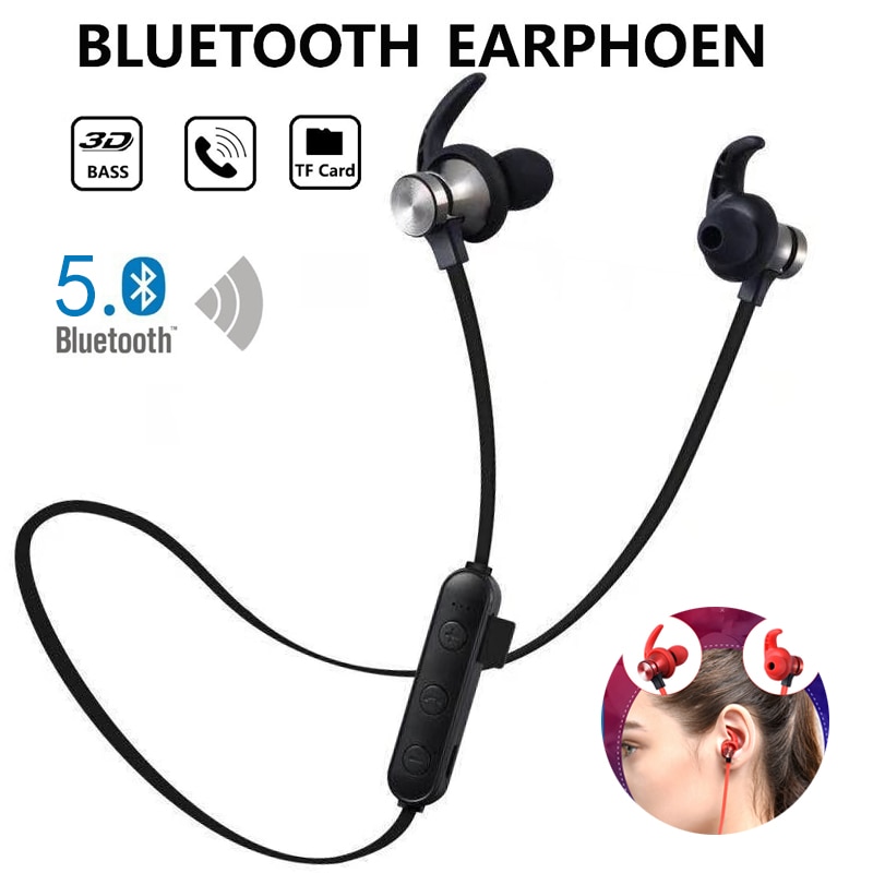 Sport Bluetooth Koptelefoon Draadloze Hoofdtelefoon Stereo Bluetooth 5.0 Headset Ondersteuning Tf-kaart MP3 Met Microfoon Voor Alle Smartphones