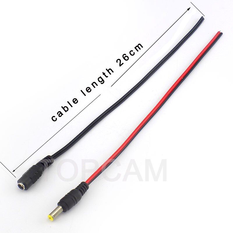 Connectors DC Male Female Plug Cable for CCTV Camera Security System DC Power Extension Cable Plug Adaptor 2.1*5.5mm