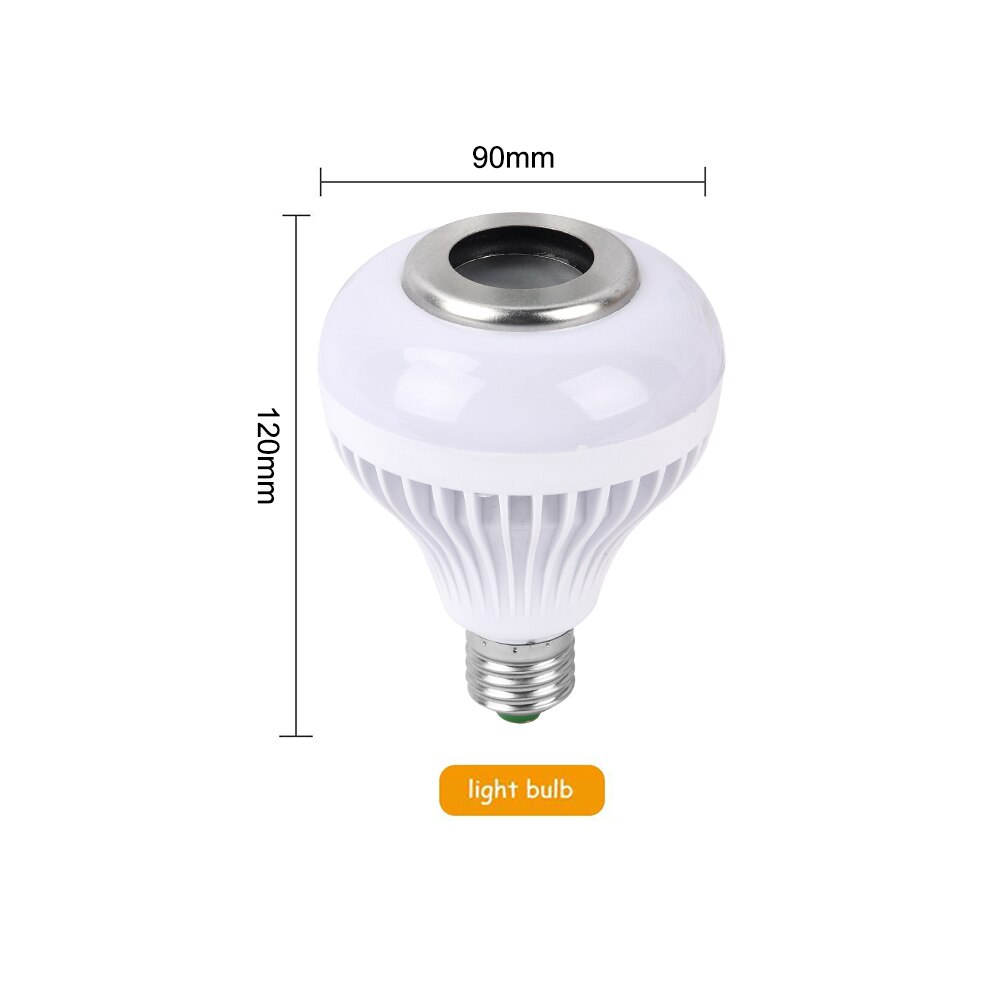 Bombilla Led inteligente E27 RGB con Altavoz Bluetooth, lámpara inalámbrica regulable de 12W para reproducción de música, con Control remoto de 24 teclas