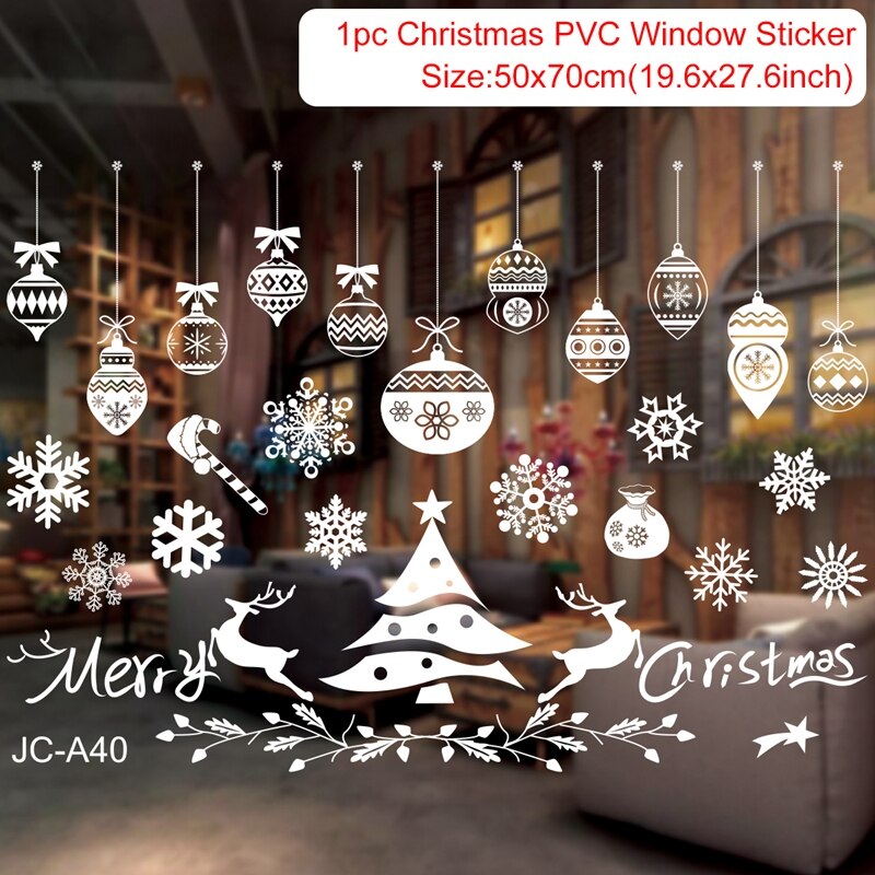 Frohe Weihnachten Zauberstab Aufkleber Fenster Glas Aufkleber Hause Weihnachten Dekorationen Weihnachten Ornamente Weihnachten Neue Jahr Wohnkultur: 8