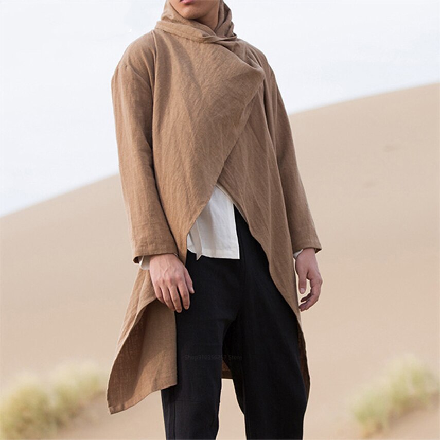 Arabie saoudite dubaï musulmane pour hommes Trench cape Cardigan désert moyen-orient Karftan vêtements islamiques Jubba Thobe