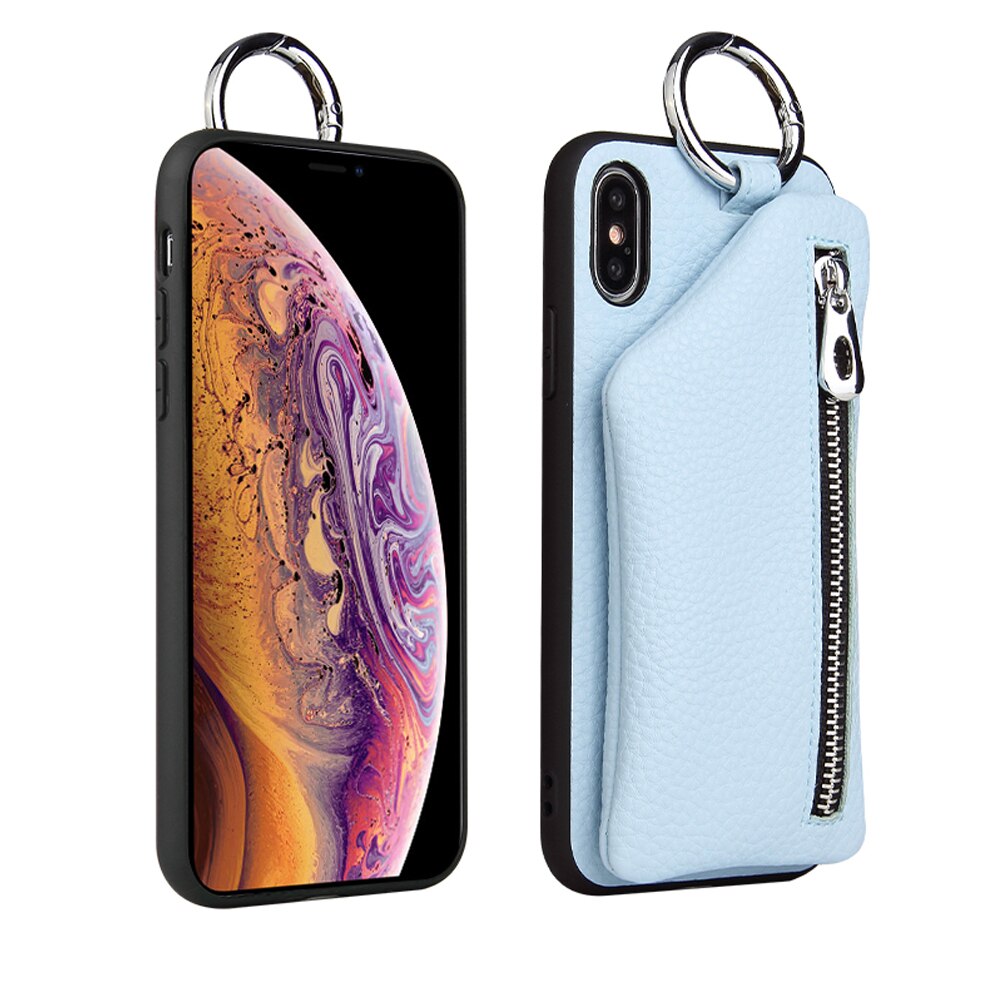 Portemonneehoesje voor iphone x xs xr xsmax meisjeszakhoesje voor apple iphone x xs max hoesjes fundas coque para: Voor iphone xs max / Blauw