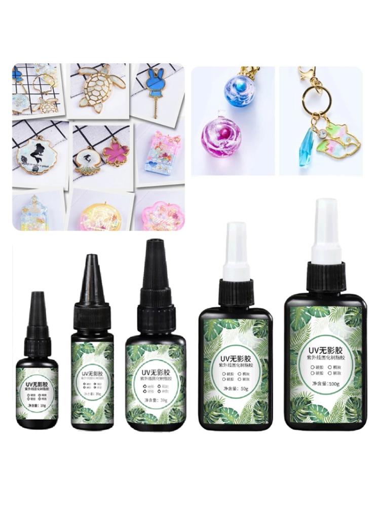 UV Resin Crystal Clear Hard Ultraviolet Curing Epoxy Resin Jewelry Making Art