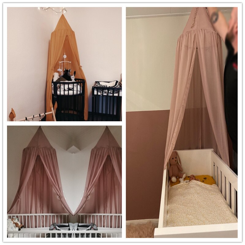 Nordic Stijl Prinses Kant Kids Baby Bed Kamer Luifel Klamboe Gordijn Beddengoed Koepel Tent