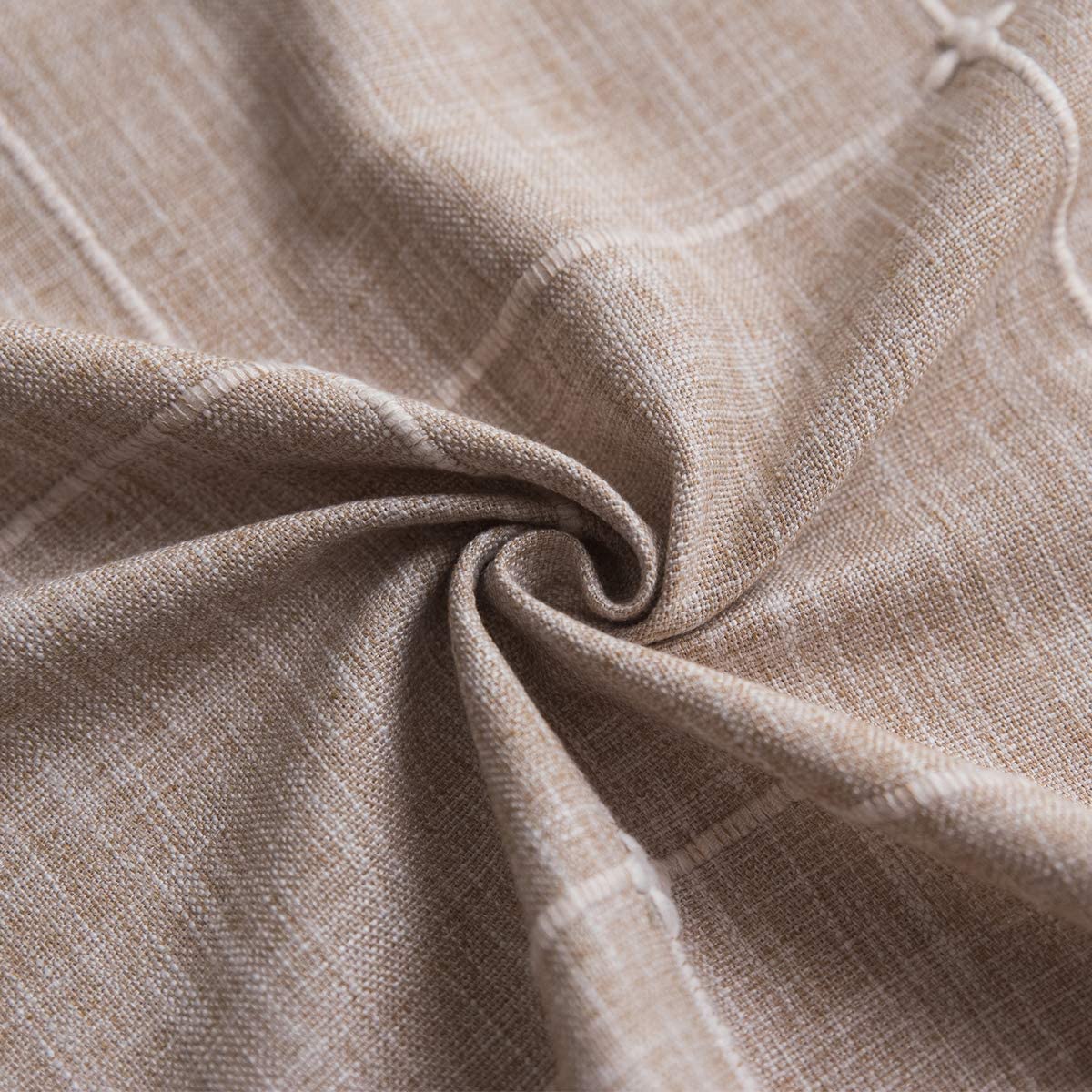 Heavy Duty Cotton Linen Tablecloth for Rectangular Tables Solid Embroidery Lattice Table Cloth for Kitchen Dinning Tabletop Deco