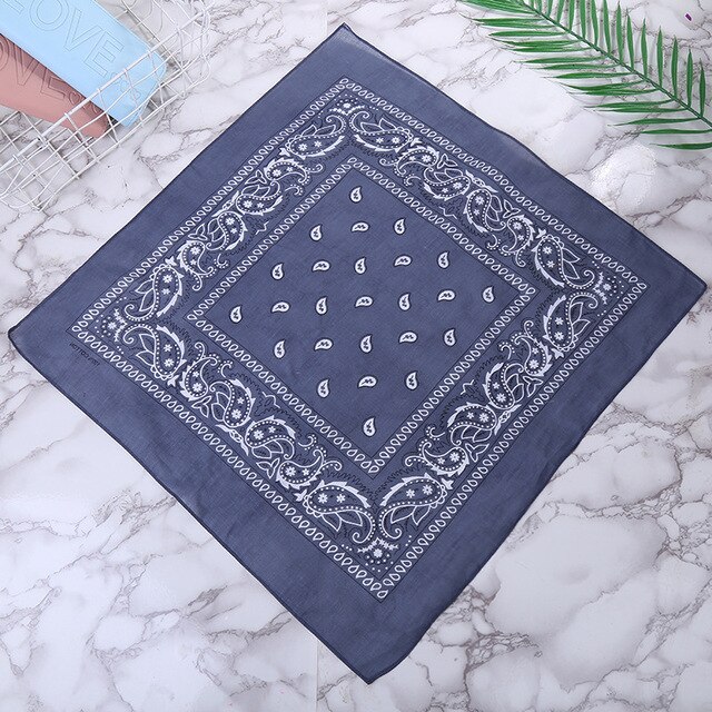 Oranje Bandana Mode Hoofddeksels Haarband Sjaal Pols Wraps Vierkante Sjaals Afdrukken Zakdoek Haaraccessoires Voor Vrouwen T3: 1pcs Light Grey