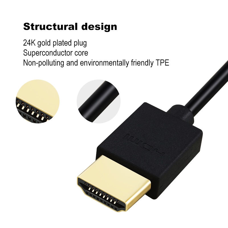 Shuliancable HDMI cable High Speed HDMI Male-Male 2.0 1080P 3D for Apple TV xbox computer 1m 1.5m 2m 3m 5m 7.5m 10m HDMI