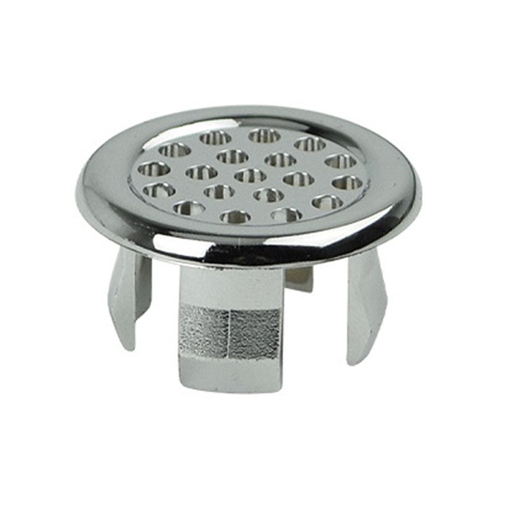 Kitchen Bathroom Basin Sink Overflow Ring Round Overflow Ring Accessories Silver Wash Basin Insert Hole Cover Cap Spare Cover: 01