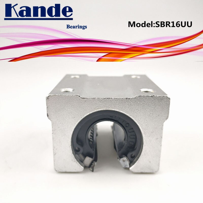 Rodamientos Kande 4 Uds SBR16UU SBR16 UU SBR16 rodamiento partes de bloque CNC diapositiva de 16mm de guía lineal SBR16 16mm SME16UU las PYME SBR