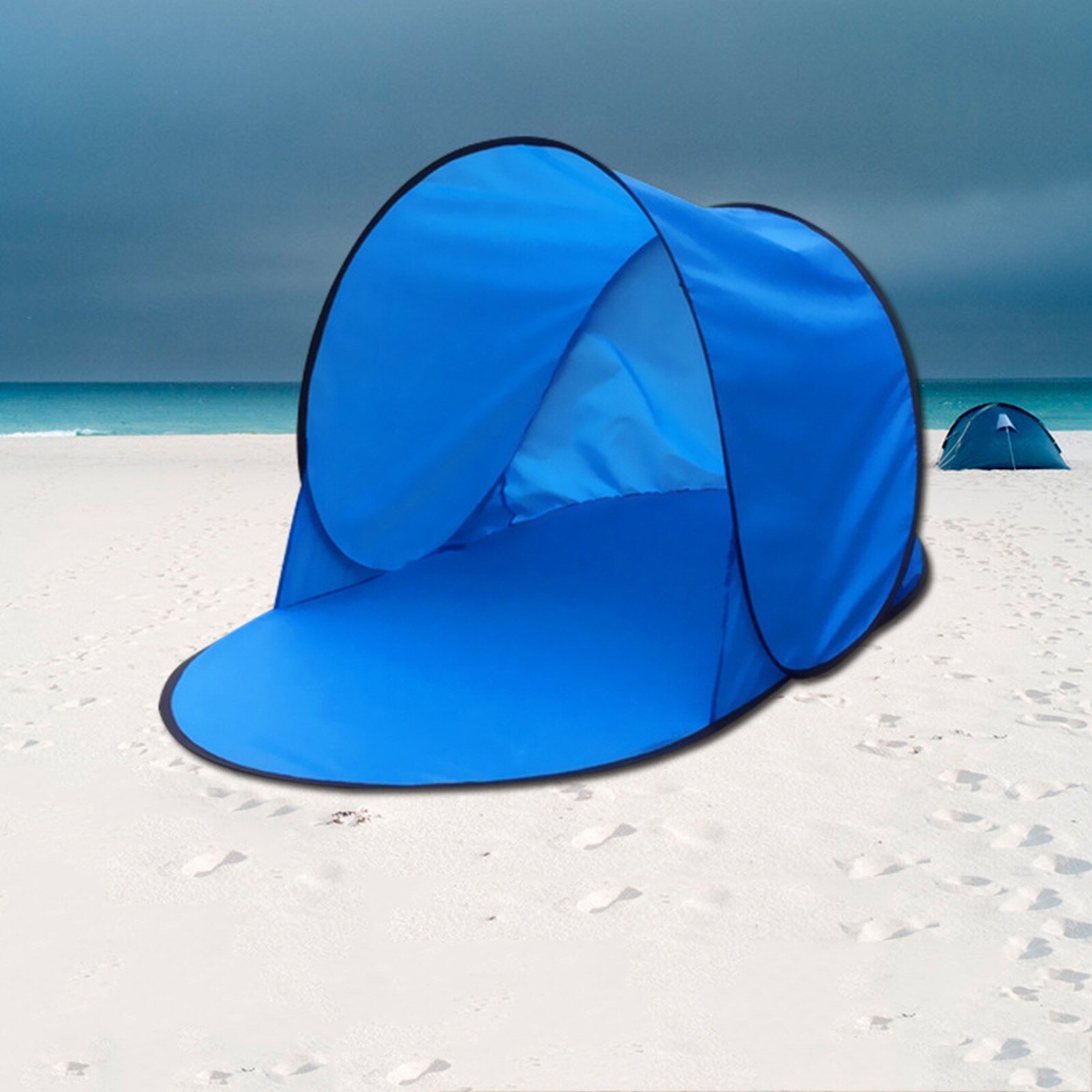 Tragbares outdoor-zelt, uv-beständiges strandzelt, campingzelt, pop-up-aufbau, strandmatte, automatisch faltbar, für 1-2 personen