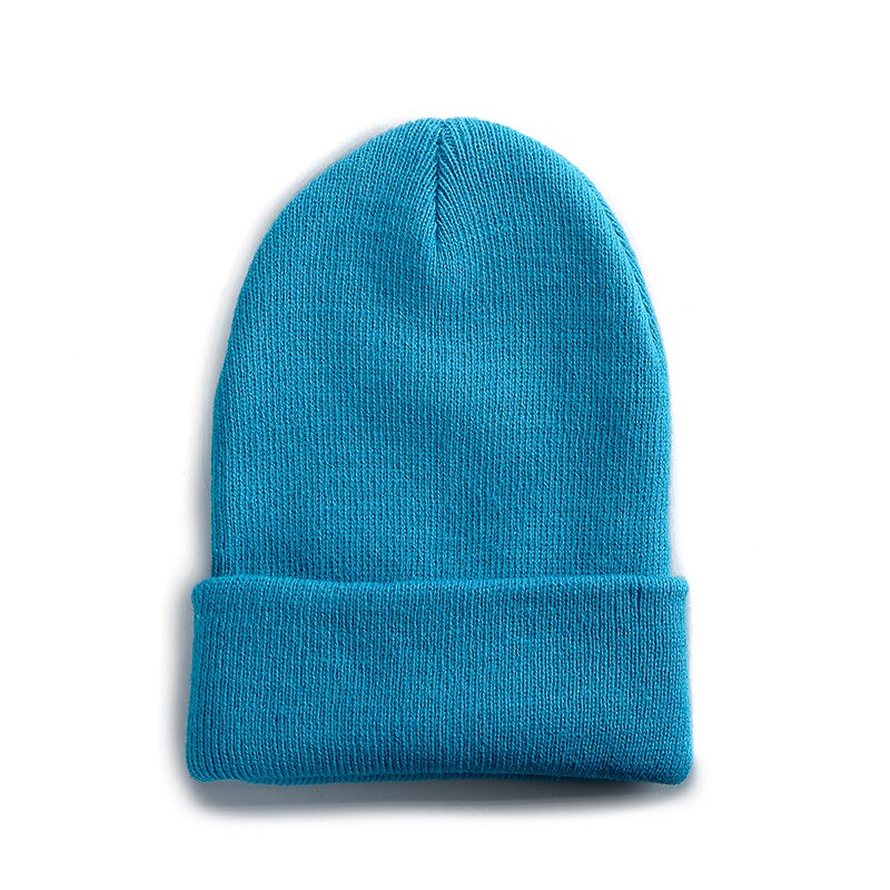 gorro Unisex Multicolor de otoño e invierno para hombre, gorro básico para uso diario, gorro de punto suave para mujer, gorro de calle que combina con todo: Azul marino