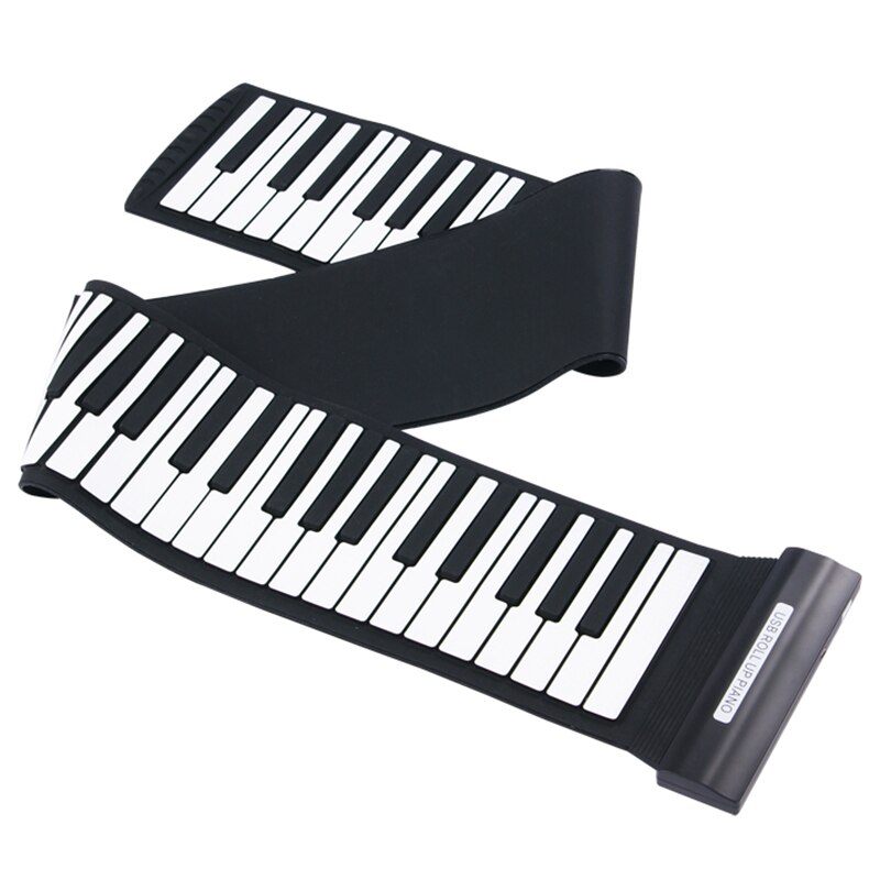 Roll up klaver 88 taster karaoke silikone fleksibelt elektronisk keyboard ingen højttaler