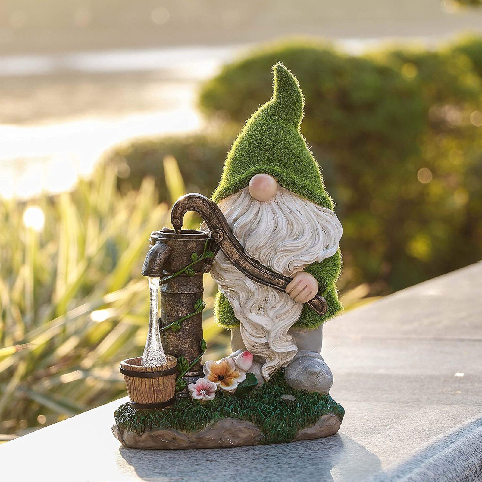 Dropship Gnome Night Solar Light Flower Decor Dimming Built-in - Foto 6