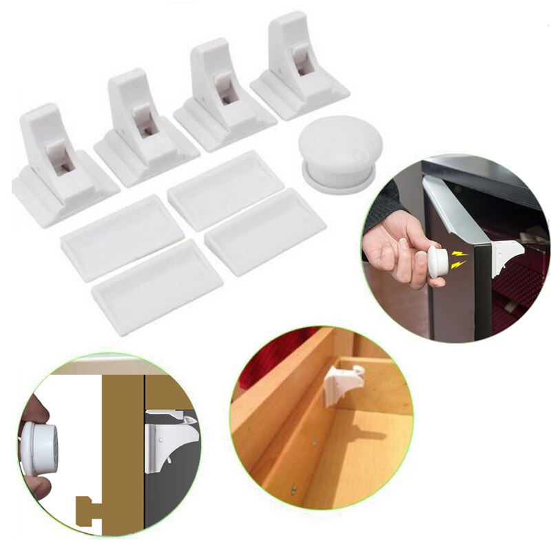 Serrure magnétique enfant Protection bébé Protection bébé armoire serrure de porte enfants tiroir armoire de rangement Protection Invisible serrure
