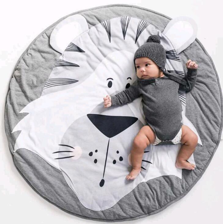Cartoon Olifant Baby Deken Baby Speelmatten Peuter Kids Kruipen Ronde Tapijt Tapijt Nordic Kids Bed Room Decor Foto Props: 15