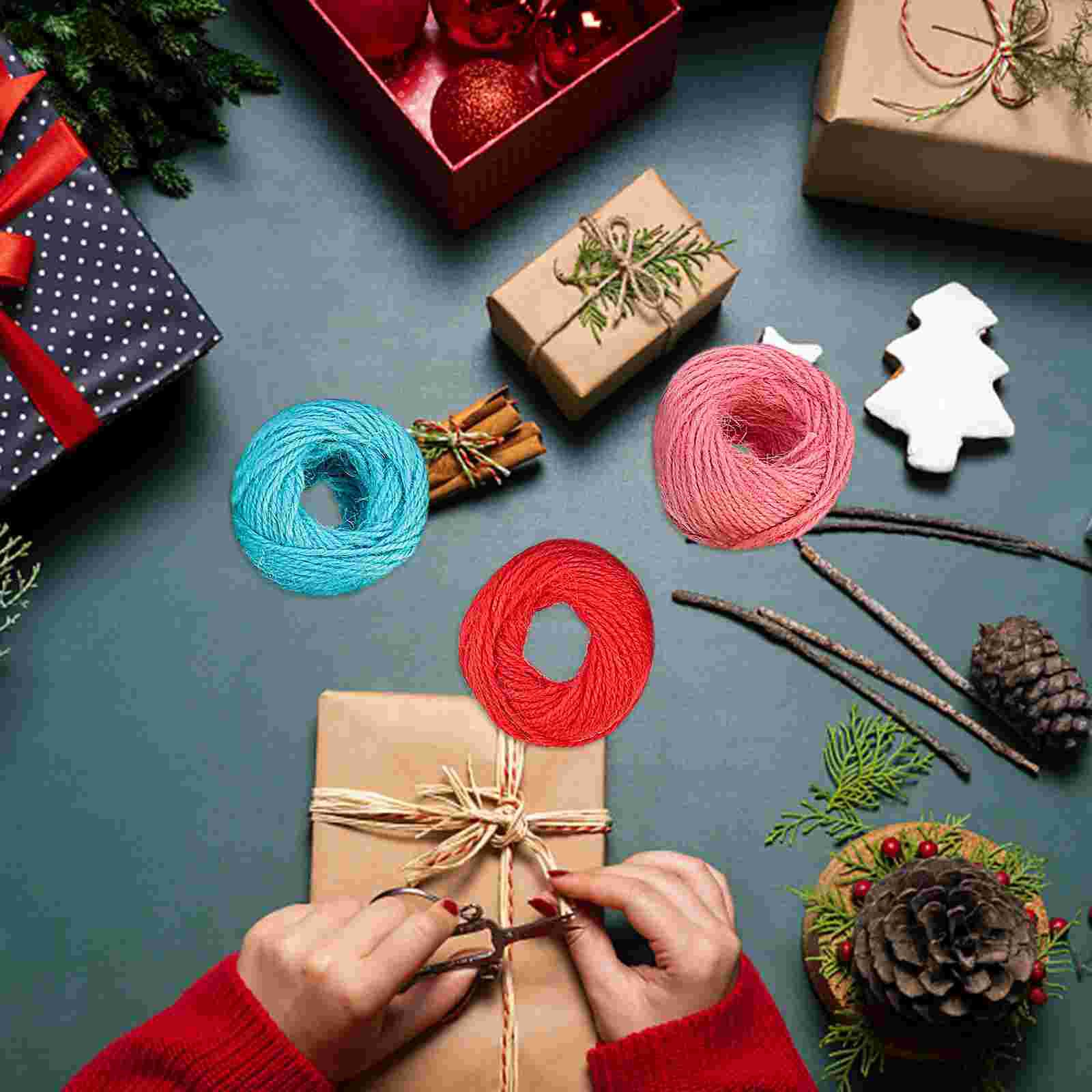 Rolls of Decorative Jute Twine Party Wrapping 2mm Jute Rope Cords