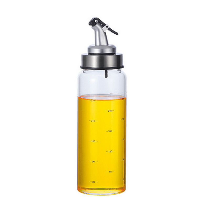 Oil Dispenser Seasoning Bottle Dispenser Sauce Bottle Kitchen Cooking Accessories Glass Storage Bottles For Oil Vinegar: 300ml