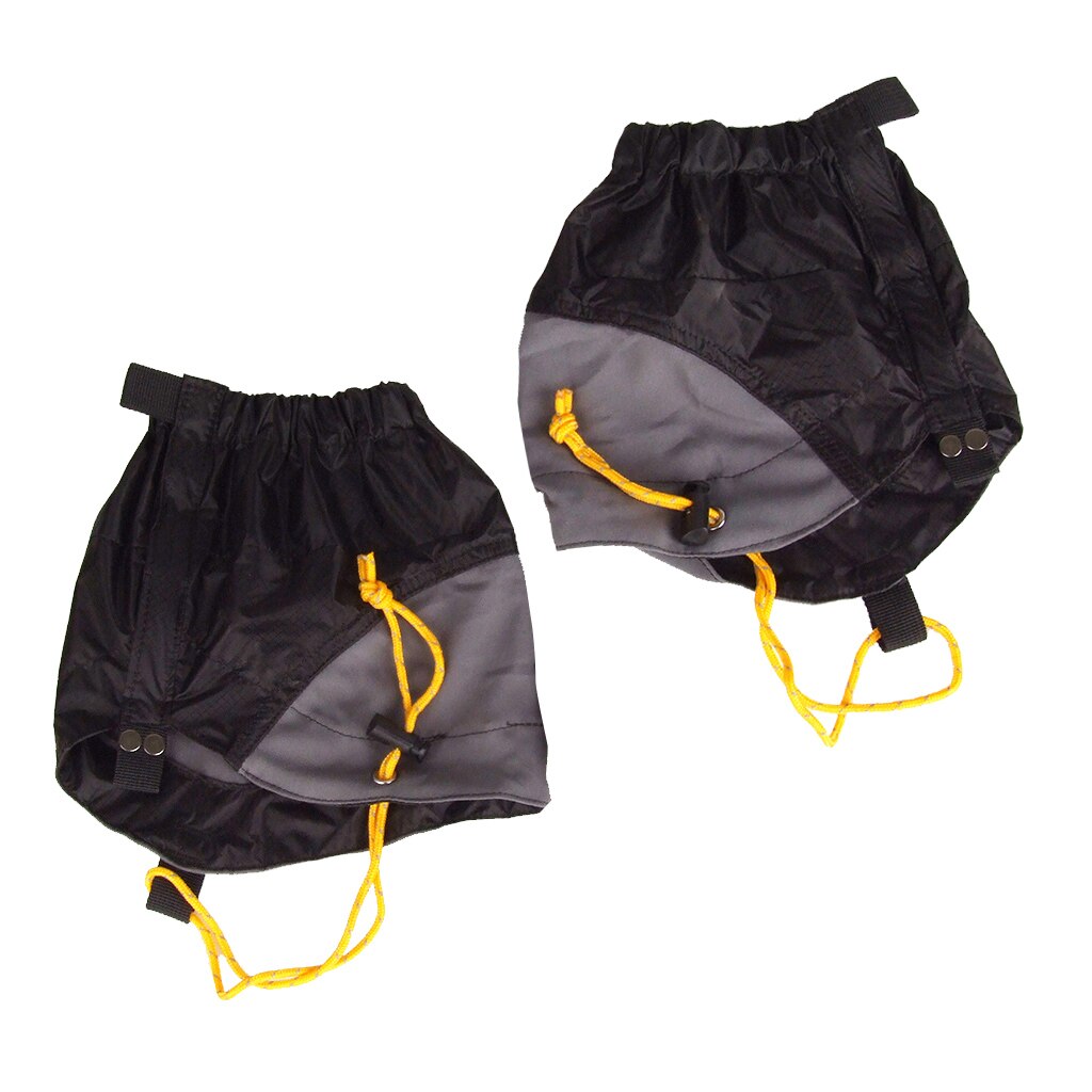 1 par de polainas para caminar y senderismo, ligeras, impermeables, de nailon, 4 colores: Black