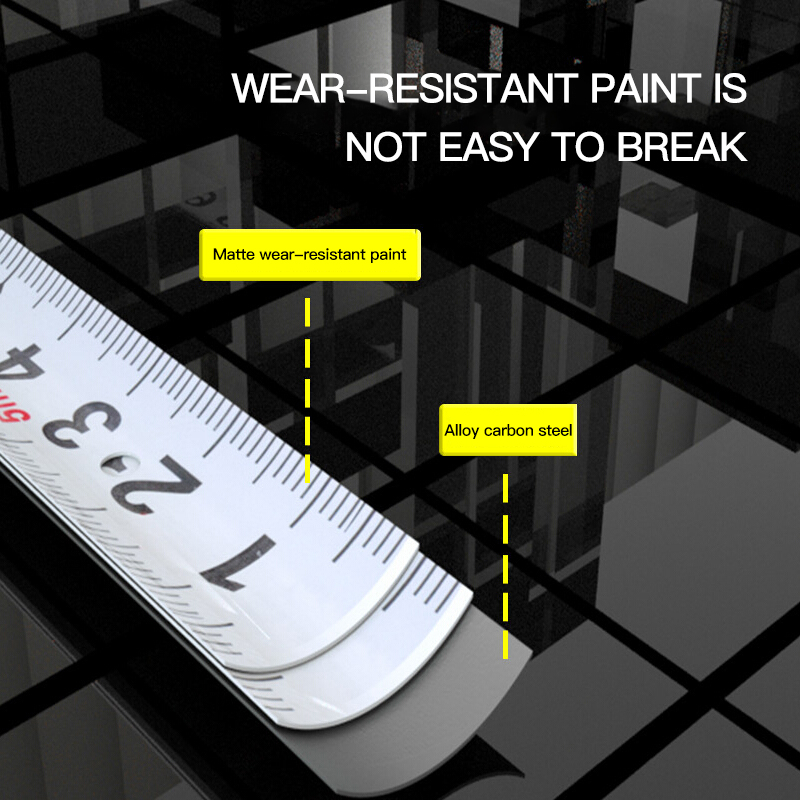 DELI 3M/5M High Precision Steel Measurement Tape System Auto Lock Tape Measure Retractable Measuring Tool