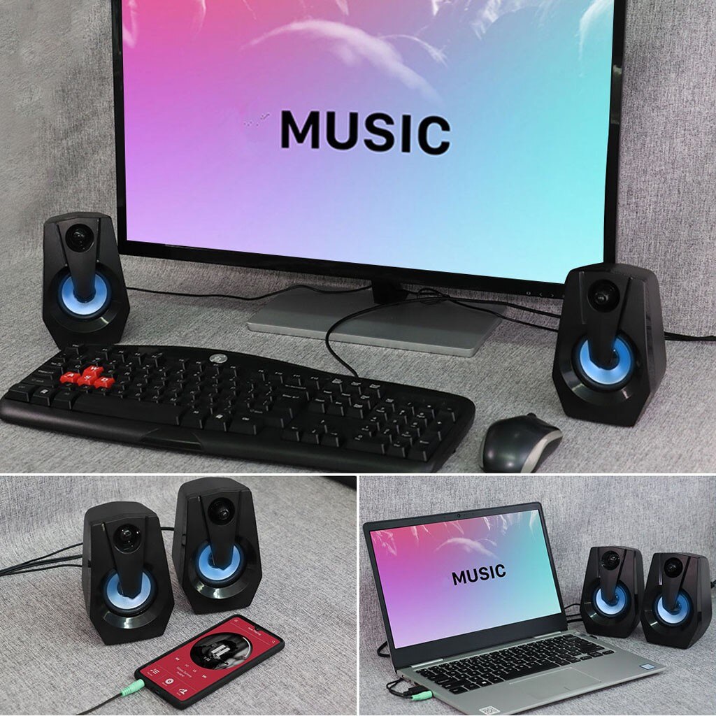 Pc Speakers Luidsprekers Voor Desktop Computer Stereo 2.0 Usb Multimedia Speaker Bluetooth Speaker Колонка Soundbar
