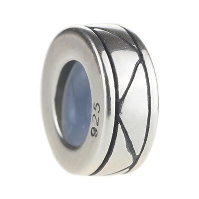 Authentieke 925 Sterling Zilveren Europese Stijl Spacers Stopper Bead Charm Fit Troll 3Mm Armband Sieraden: 1