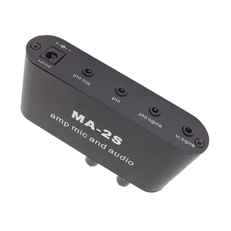 3,5mm Kondensator Mikrofon Verstärker Kopfhörer Verstärker Musik Audio- Vorverstärker Mischen Bord MA-2S