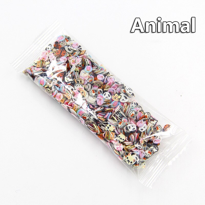 1000pcs/bag DIY Slime Soft Pottery Fruit Slices Filler For Nails Art Slime Fruit Slime Accessories Supplies Decoration Toy: 1000Pcs toy 4