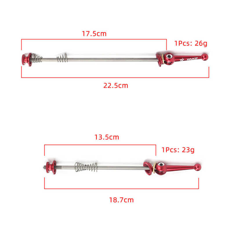 Bicycle Quick Release Skewer Mountain Bike Front Rear Quick Release Lever Skewer Bike Wheel Hub QR Skewer Rod: Type1 Red