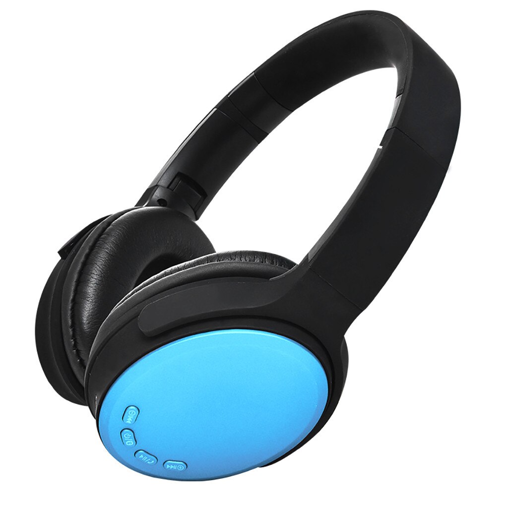 Wireless Bluetooth Headphones Lightweight Bass Headset for Travel Work TV PC Stereo Headset blue gray gold red Earphone: blue