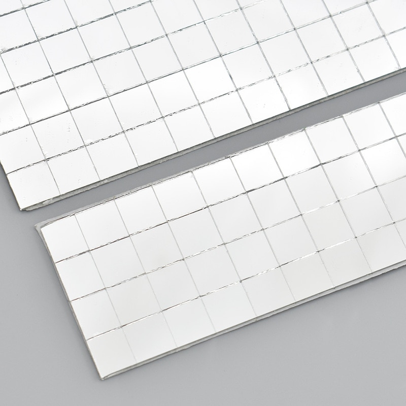 10mm Zelfklevende Real Glas Spiegel Mozaïek Tegels Voor DIY Ambachten Home Decoratie Materialen