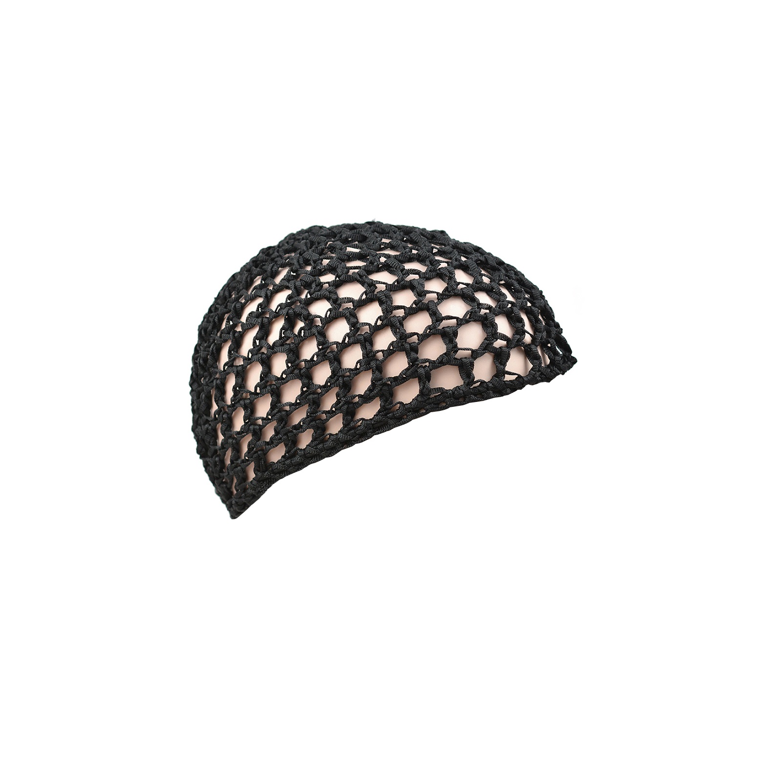 1-teiliges schwarzes Häkel-Haarnetz, Kunstseide-Gittergewebe-Strick-Snood-Mütze, Damen-Haarnetz zum Schlafen