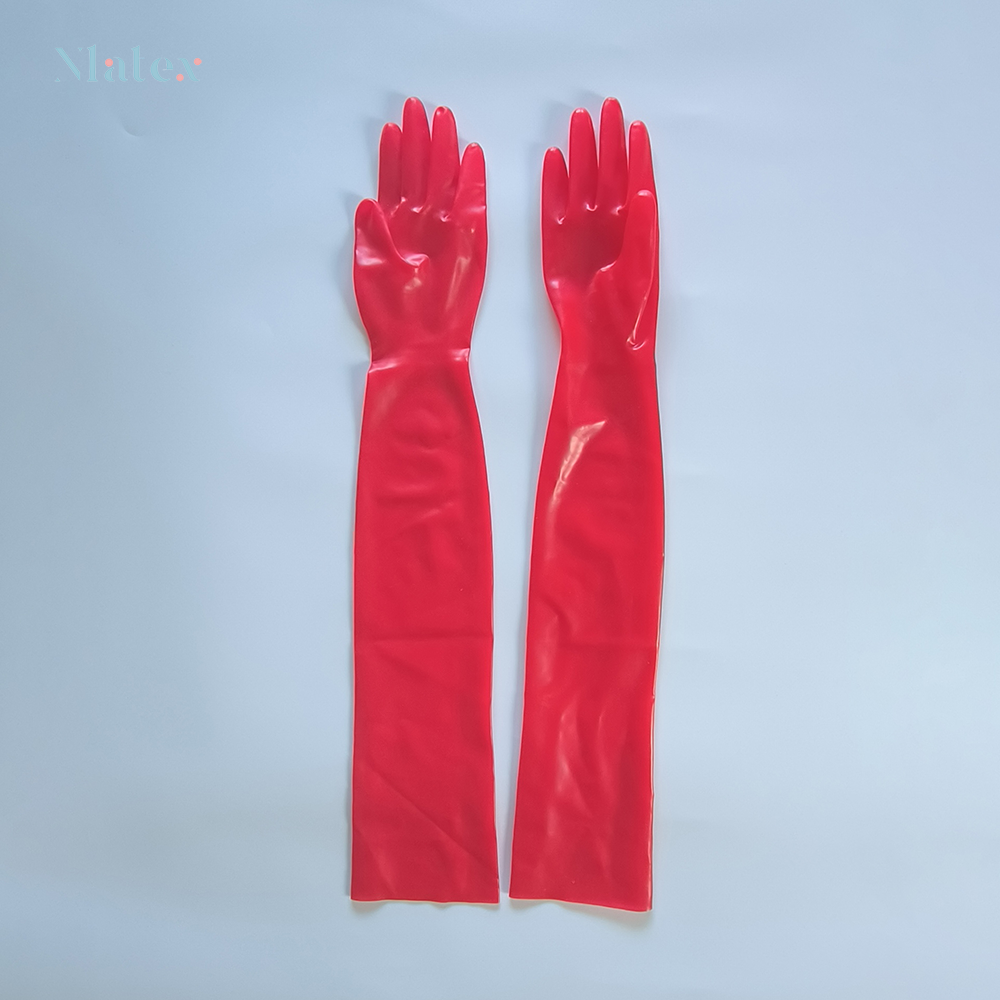 Stijlvolle Unisex Latex Lange Handschoenen-Duurzaam, Natuurlijk Materiaal, Veelzijdig Gebruik