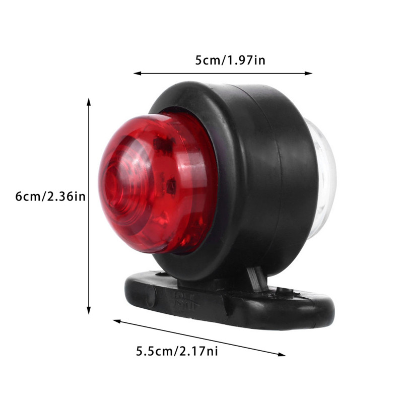 1/2/4 Uds. Indicador lateral de esquina rojo blanco luces LED lámpara de contorno para camión, remolque, furgoneta Bus 10-30V