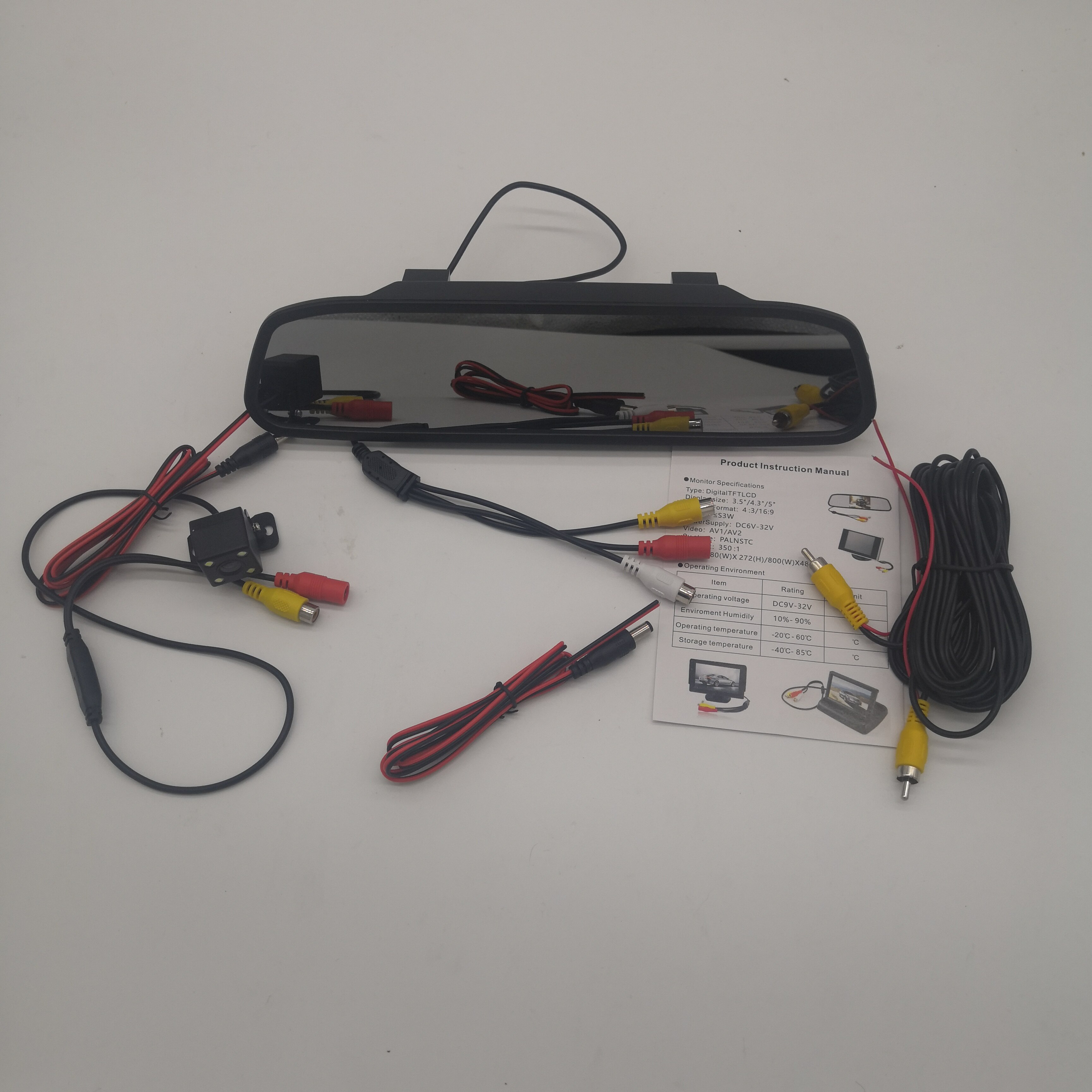 Viecar auto achteruitkijkspiegel monitor hd video auto parkeermonitor tft lcd scherm 4.3 inch display spiegel monitor