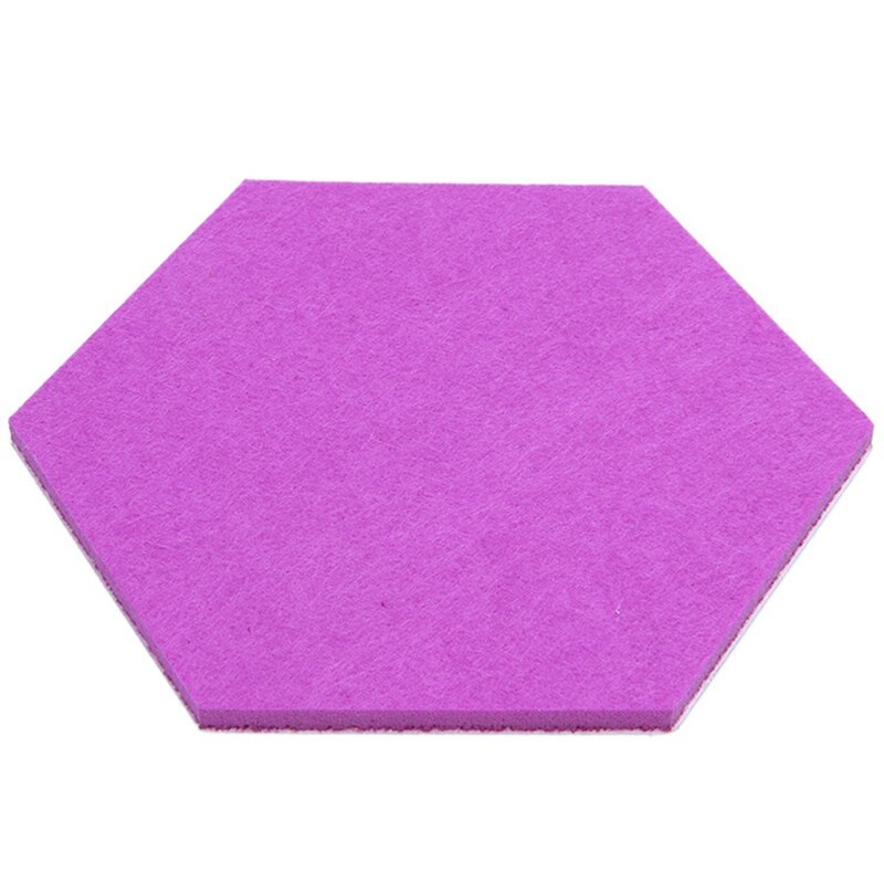 Set Van 6 Hexagon Vilt Pin Board Zelfklevende Bulletin Memo Foto Kurk Boards Kleurrijke Foam Muur Decoratieve Tegels Met 6 Pushp