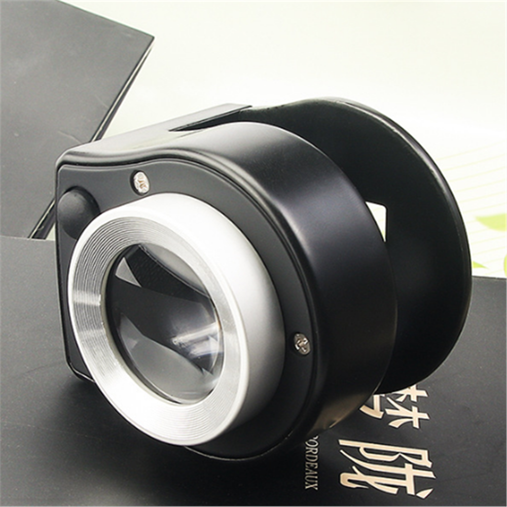 Agnicy Magnifying Glass 30 Times 30x25mm Scale All Metal Textile Cloth Printing Grid Pigeon Eye Cloth Mirror 6LED