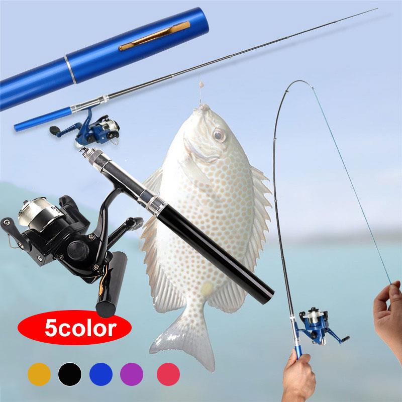 Carbon 5 Kleur Hengel Pen Vis Hengel Draagbare Angling Tool Praktische Duurzaam