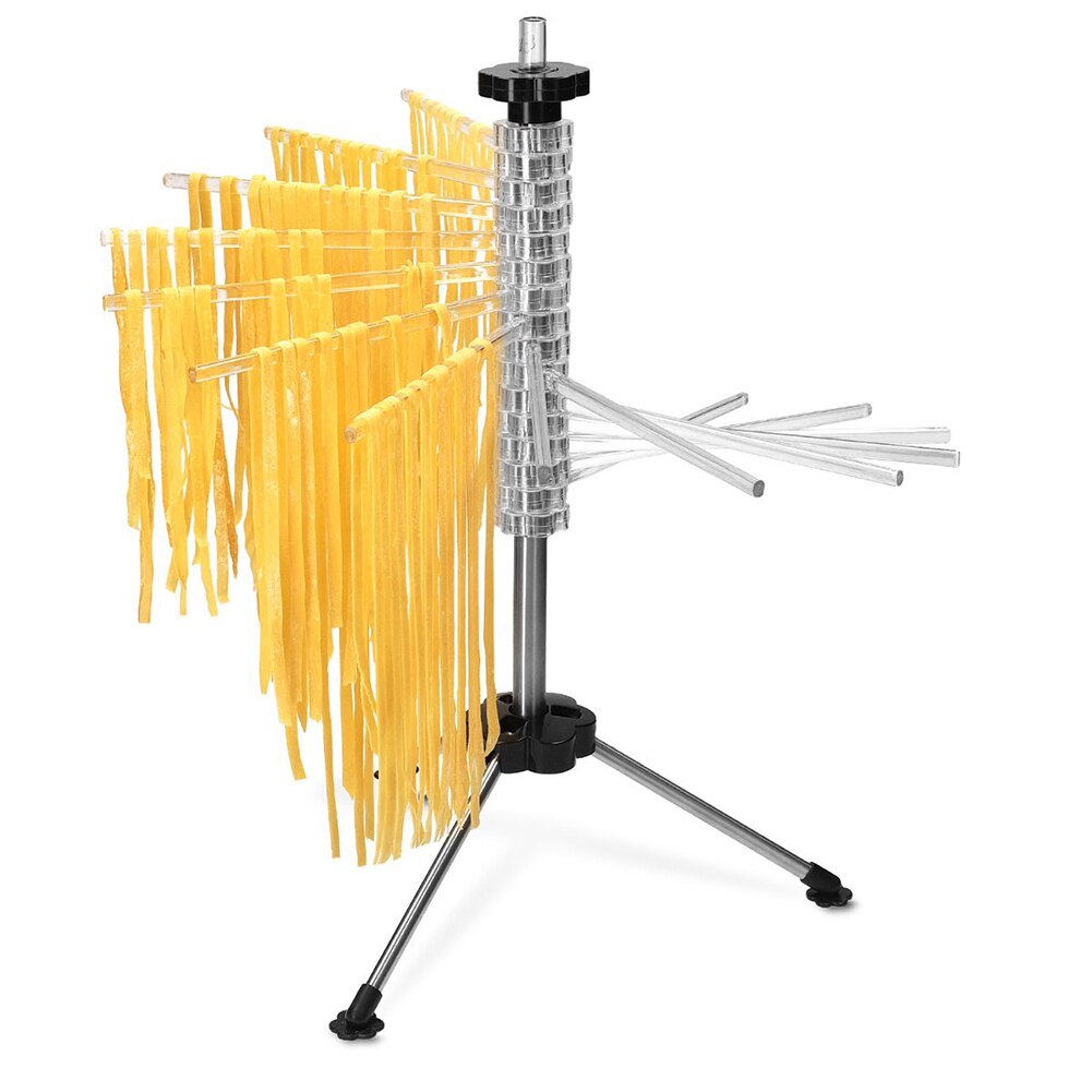 Torkställ för pasta kökstillbehör nudelhållare lätt att rengöra verktyg rotationsmanual spagetti hem hopfällbart stativ halkfritt