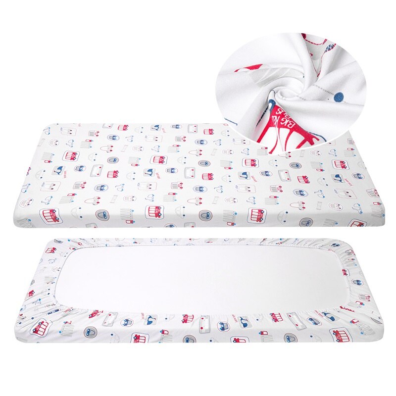 1 stykke madrasovertræk til baby seng bomuld nyfødt monteret ark børneseng madras beskytter sengetøj krybbe ark bomuld baby element