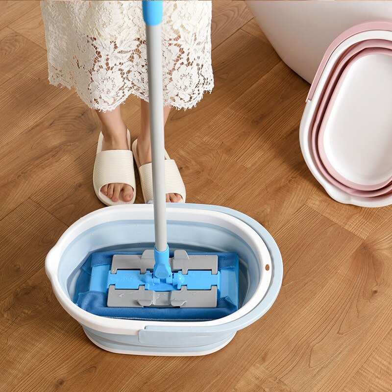 Foldable Mop Bucket Portable Travel Basin Camping Kitchen Fishing Wash Bucket Outdoor Clean Household Tool Folding Bucket