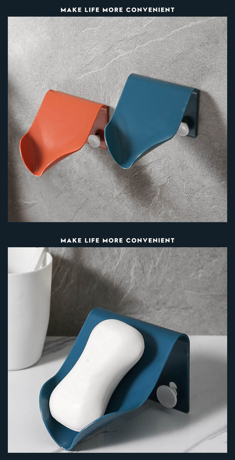 1Pc Zeephouder Badkamer Douche Zeepbakje Douche Platen Zeep Opbergdoos Met Afvoer Wandmontage Zelfklevende Plastic bad Tool