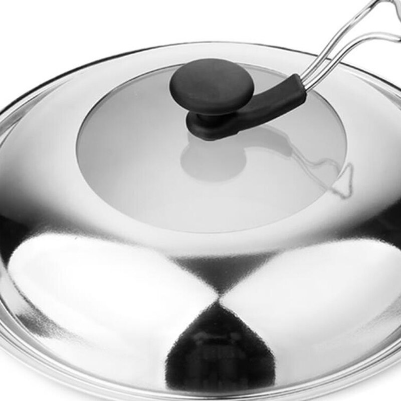 Rustfrit stål grydelåg udskiftning grydehåndtag håndtag universal pander greb køkkengrej tilbehør køkken wok håndtag