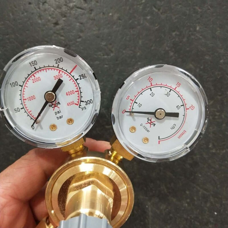 Argon CO2 Gas Cylinder Pressure Regulator MIG TIG Welding Flow Meter Pressure Gauge W21.8 1/4 Thread 0-20 Mpa Regulator