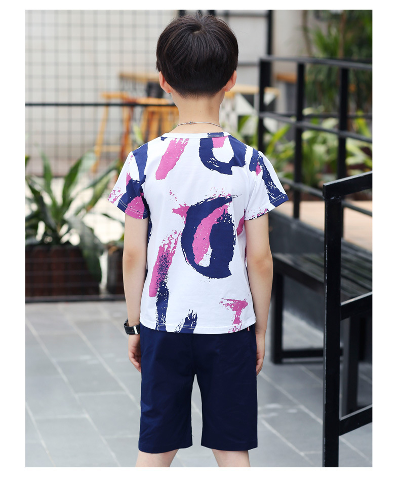 Zomer Jongens Kleding Sets Kinderen Met Korte Mouwen T-shirt & Broek Casual Outfit 4 6 7 8 10 11 12 jaar Kind Kleding Jongen Sport Past