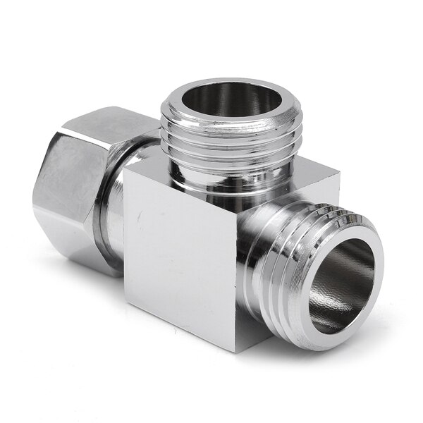 Válvula desviadora de ducha de latón de 1/2 pulgadas de 3 vías, adaptador en T para cartuchos para grifo de baño, piezas de repuesto