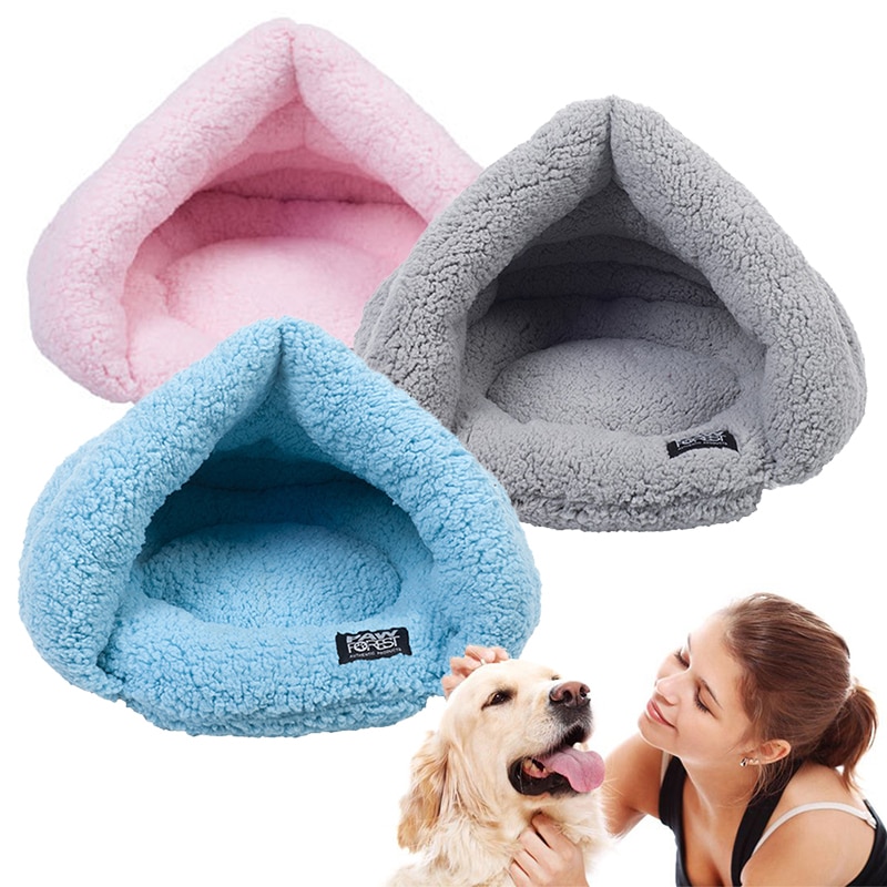 Winter Warm Huisdieren Mat3 Kleuren Zachte Fleece Dikker Nest Kat Kleine Honden Puppy Kennel Bed Kitten Cave Slaapzak puppy Huis