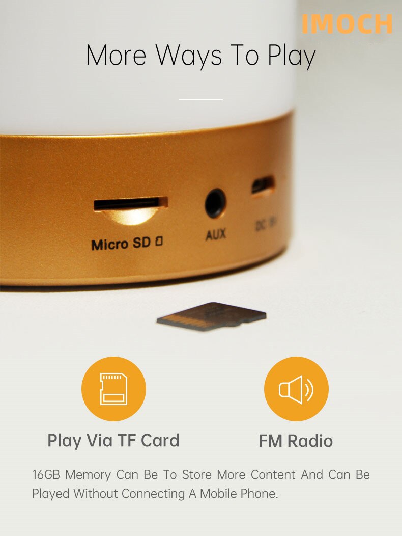 Bluetooth-musiklautsprecher mit  sq122 nachtlichtern, smart-app-steuerung und gebetsruf für  mp3 spieler