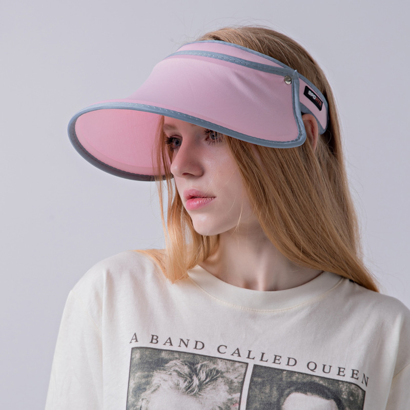 Korean version of the sun visor double layer empty top hat outdoor travel uv protection sun hair hoop sun visor: 3