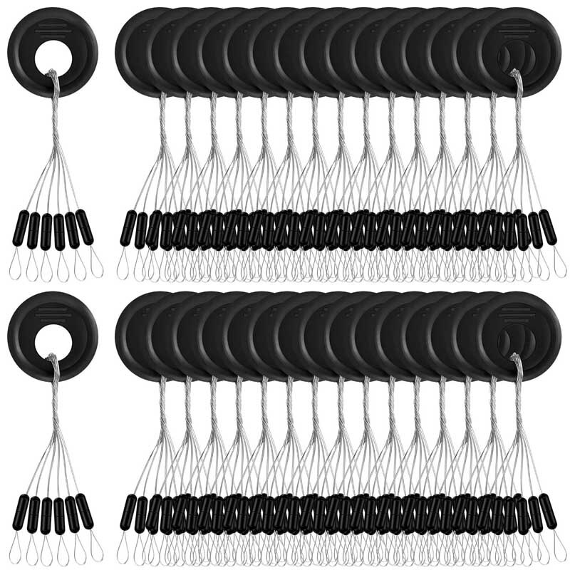 Bobber de pesca cilíndrico Space Bean, flotador de goma, tapón de cuentas, plomos, conector de línea de pesca, 10 grupos, 60 uds.