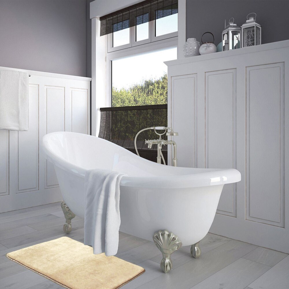 Carpet For Bathroom Luxurious Absorbent Soft Memory Foam Bath Mat Bathroom Bedroom Shower Rug Non Slip 40*60CM: Beige